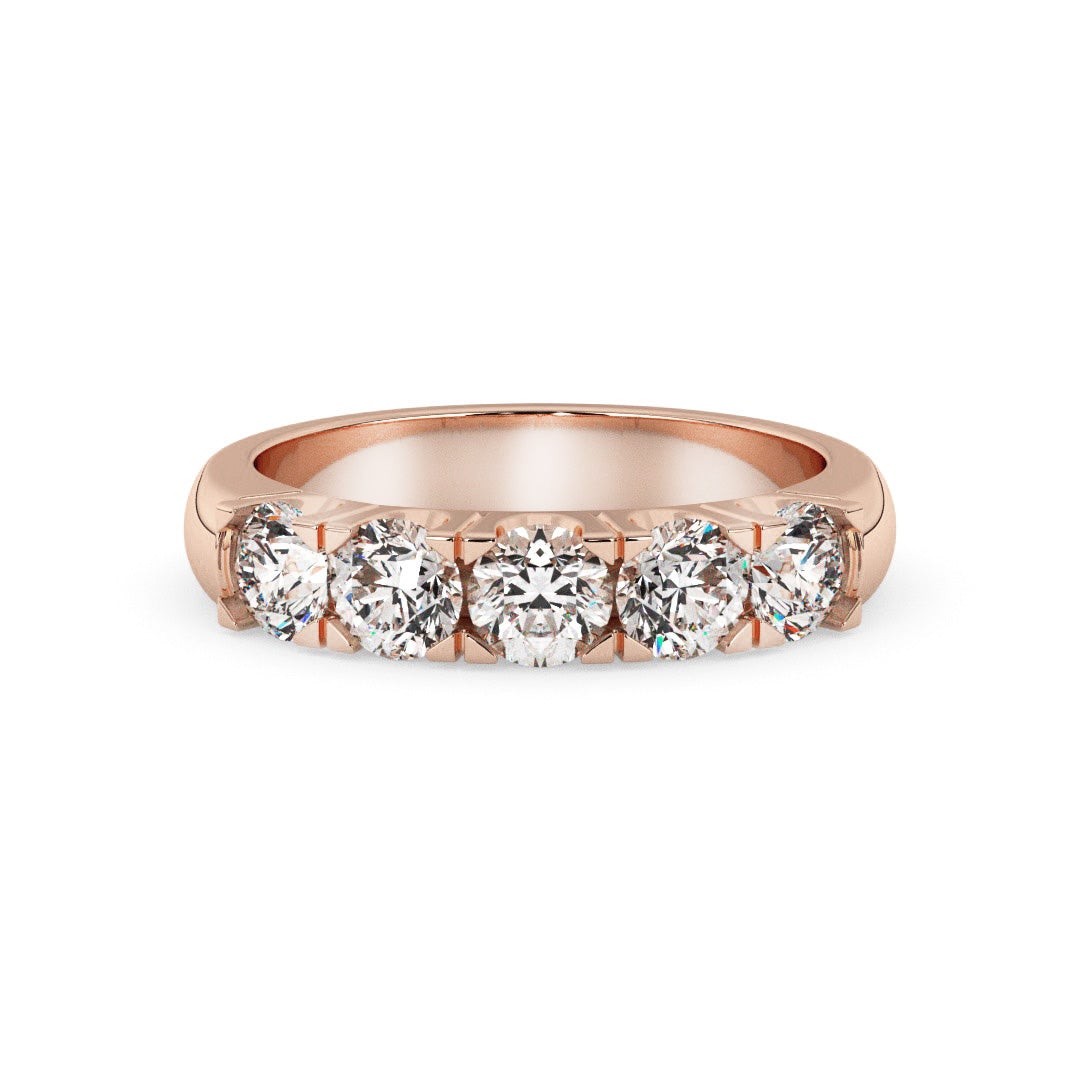 Rivitimanttisormus 1,00ct, 14K rosekultaa, Majlis-mallisto