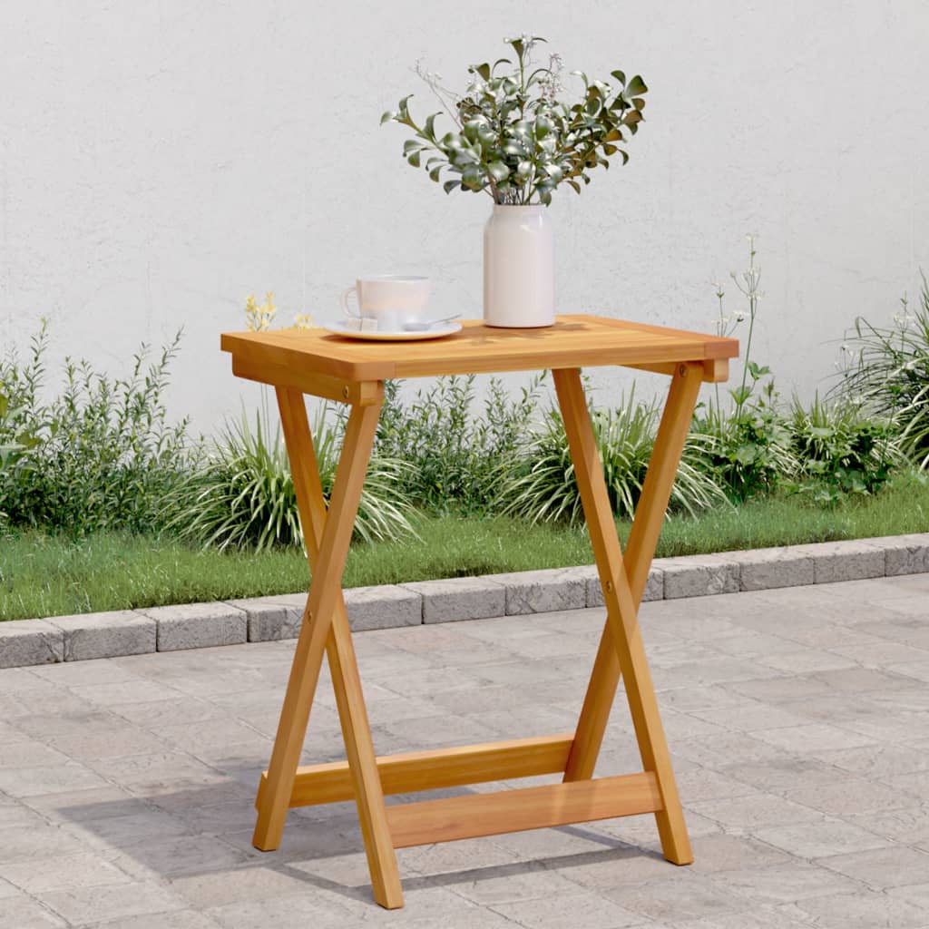 vidaXL Kokoontaittuva puutarhapöytä 50x36x60 cm täysi akasiapuu