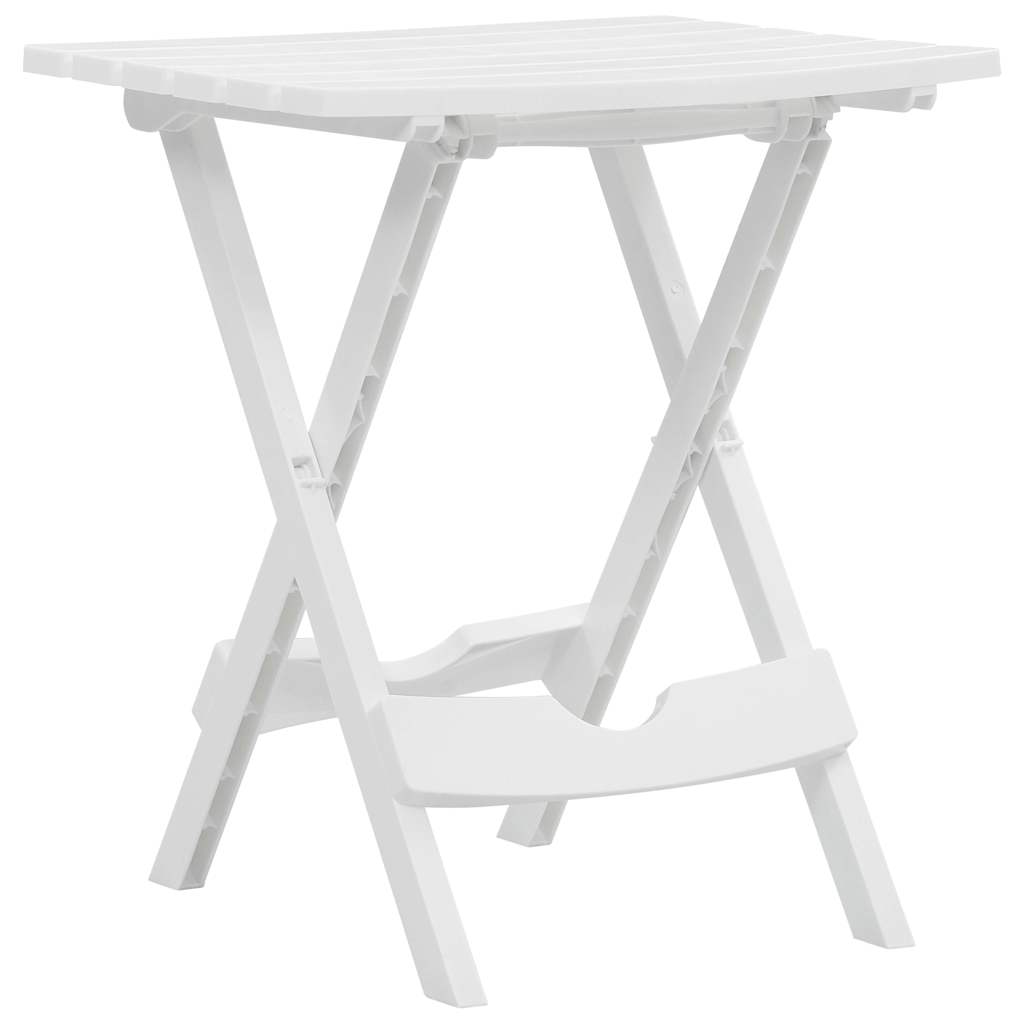 vidaXL Kokoontaittuva puutarhapöytä 45,5x38,5x50 cm valkoinen