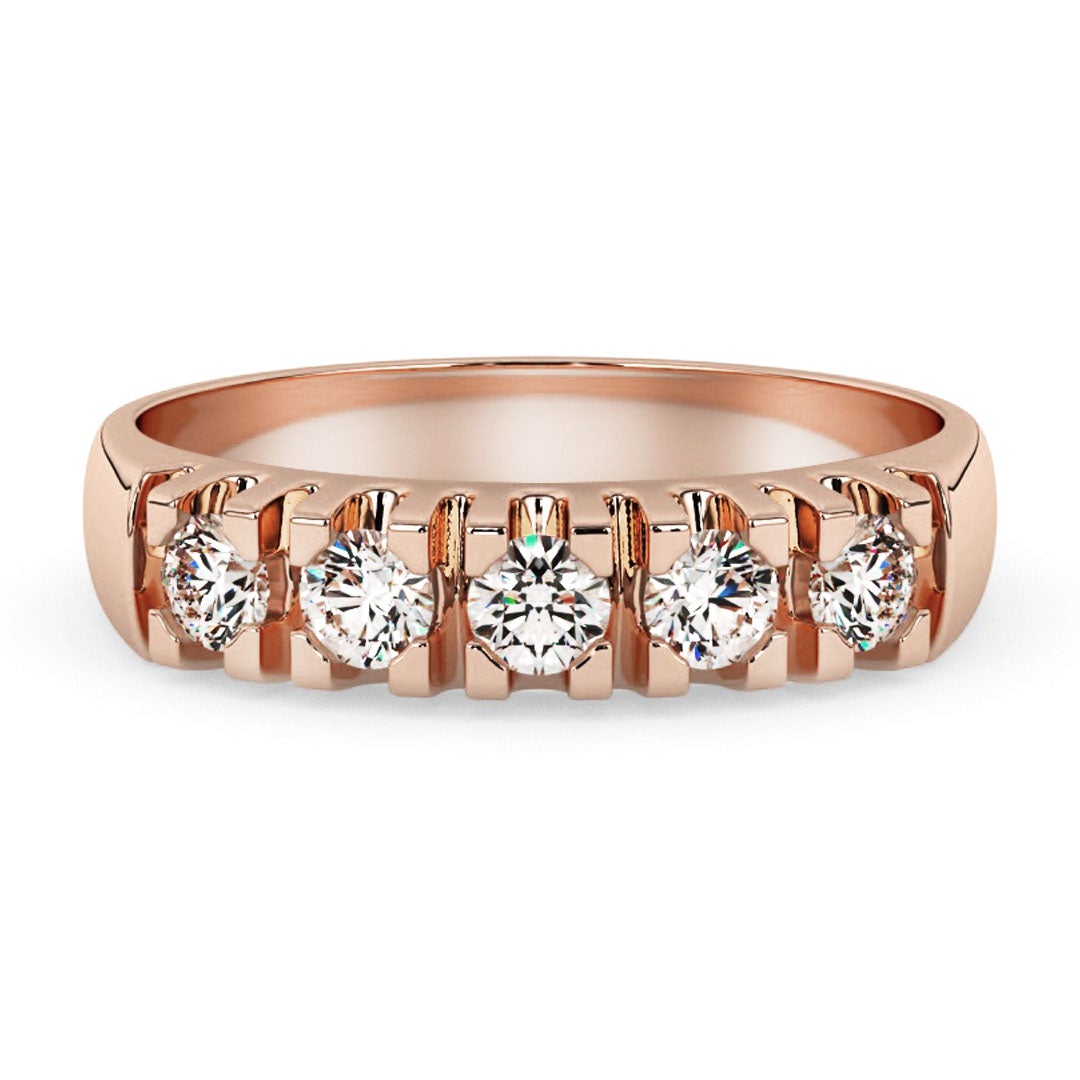 Rivitimanttisormus 0,25ct, 14K rosekultaa, Majlis-mallisto