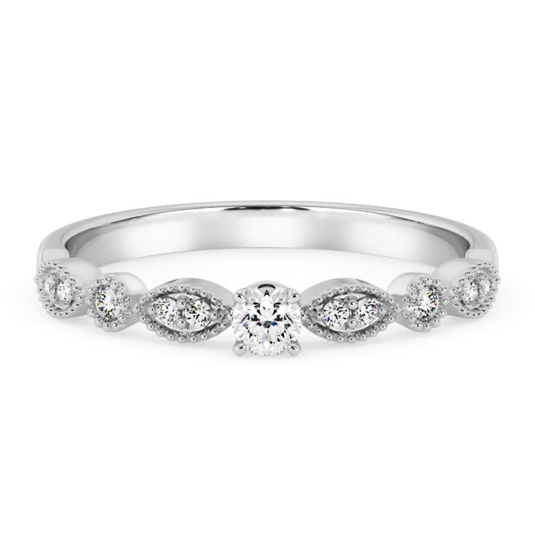 Timanttisormus 0,18ct, 14K valkokultaa, Mimosa-mallisto