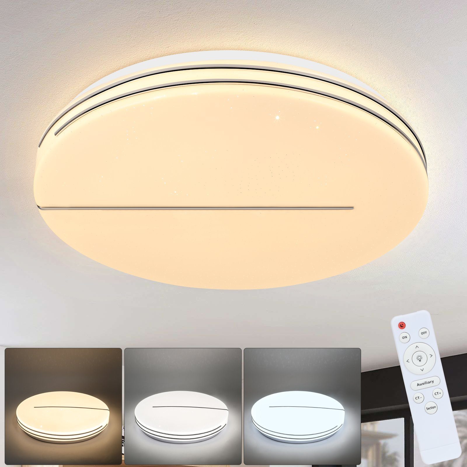 NETTLIFE moderni LED - kattovalaisin, pyöreä 44 W